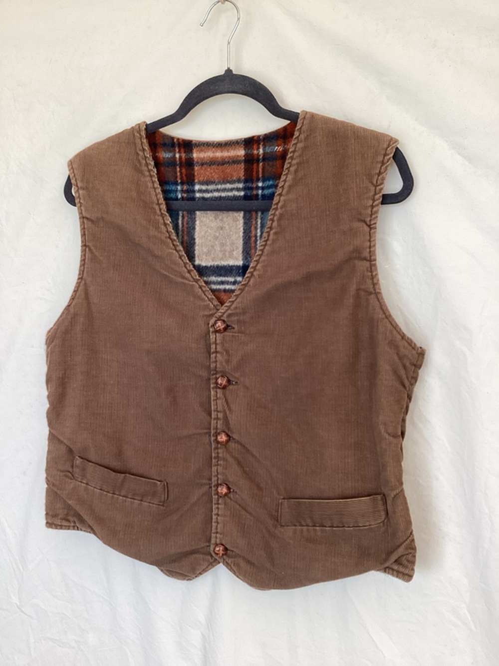 Vintage Cooking Attractions Corduroy Western Vest Cowboy Made in USA